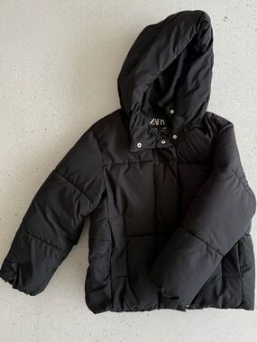 Zara Girl - Black Winter Jacket - Size 9-10